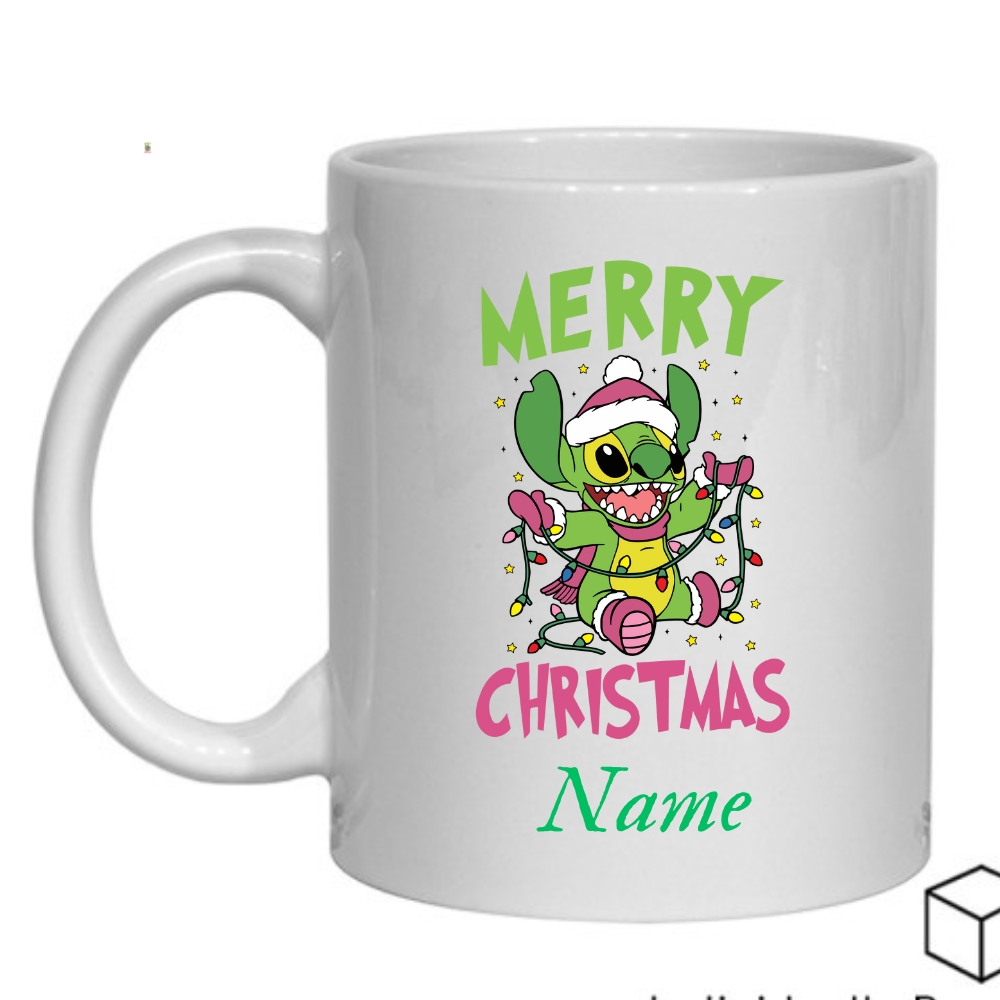 Personalised Magical Stitch Secret Santa Gift, Personalised Mug, Name Mug Gift