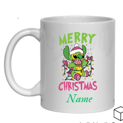 Personalised Magical Stitch Secret Santa Gift, Personalised Mug, Name Mug Gift