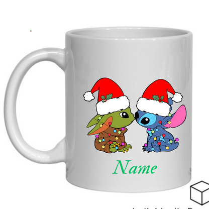 Personalised Magical Stitch Secret Santa Gift, Personalised Mug, Name Mug Gift