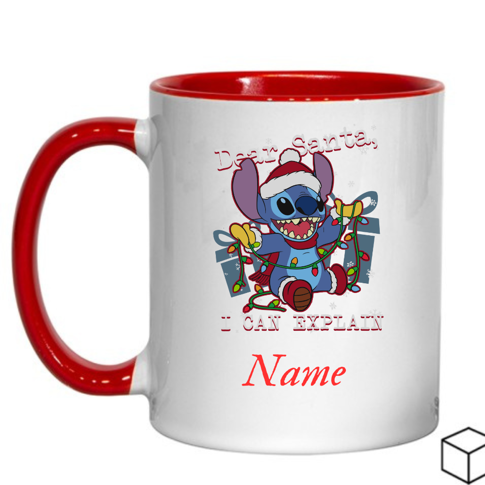 Personalised Magical Stitch Secret Santa Gift, Personalised Mug, Name Mug Gift