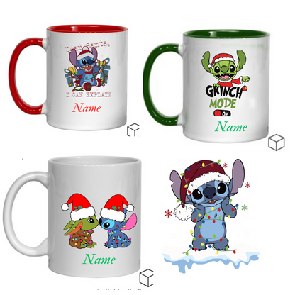 Personalised Magical Stitch Secret Santa Gift, Personalised Mug, Name Mug Gift