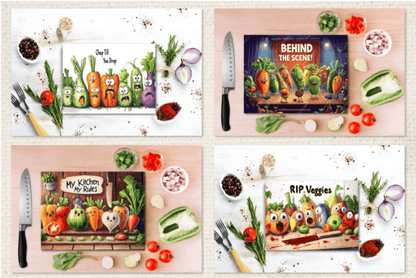 Funny Kitchen Cutting/chopping Board - 15 funny design two sizes A4 and A3 size