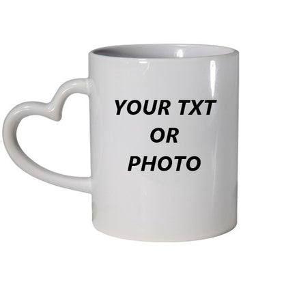 Personalized Hearts  Mug - your picture or txt