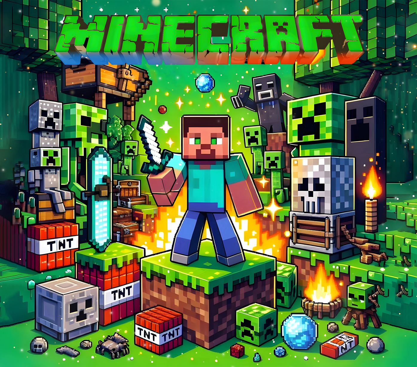 🟩 Minecraft Mug & Mouse Pad Set – Unleash Your Inner Crafter! 🟩