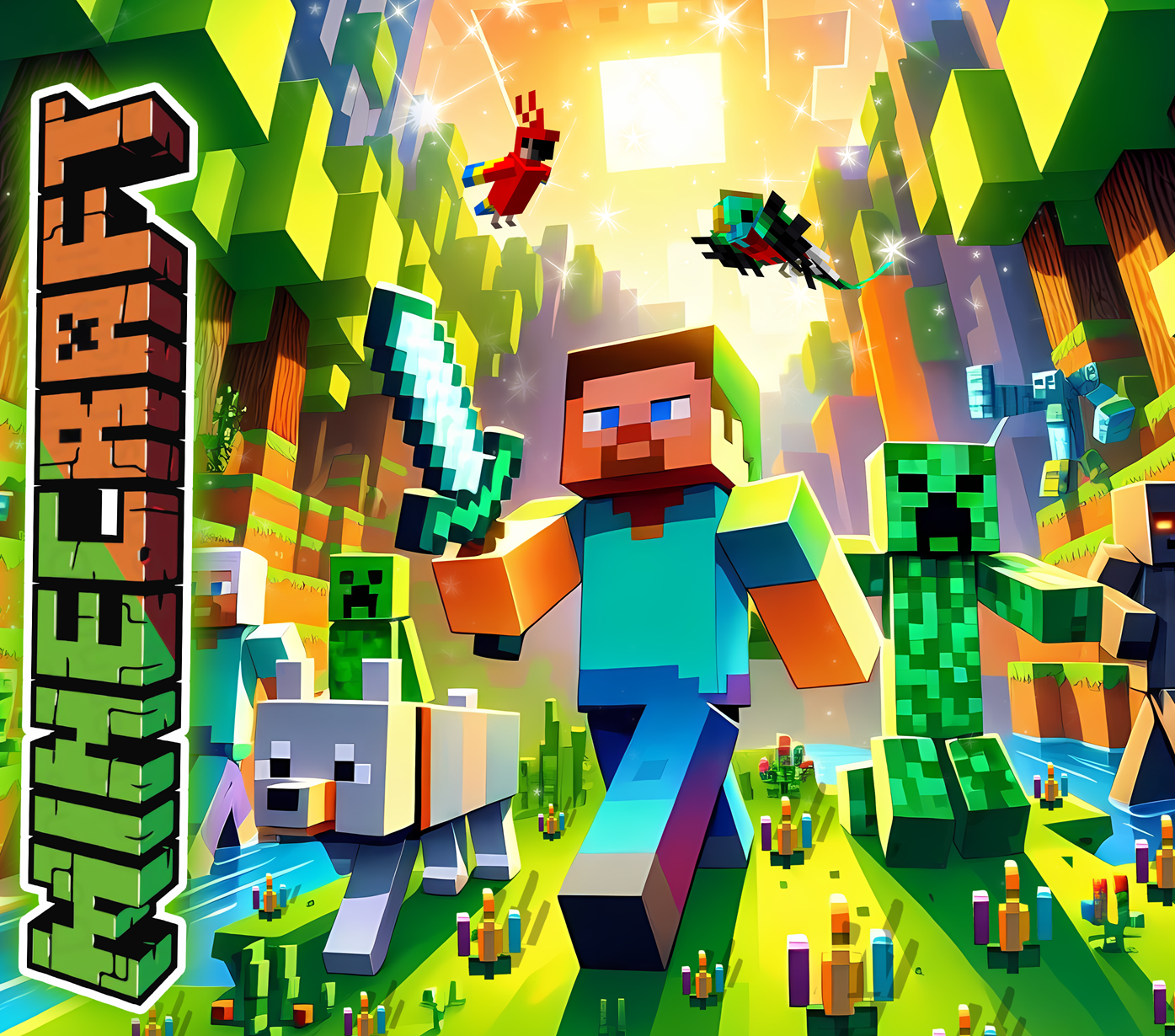 🟩 Minecraft Mug & Mouse Pad Set – Unleash Your Inner Crafter! 🟩