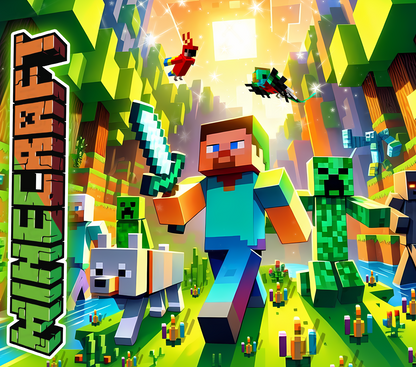 🟩 Minecraft Mug & Mouse Pad Set – Unleash Your Inner Crafter! 🟩
