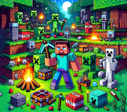 🟩 Minecraft Mug & Mouse Pad Set – Unleash Your Inner Crafter! 🟩