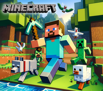 🟩 Minecraft Mug & Mouse Pad Set – Unleash Your Inner Crafter! 🟩