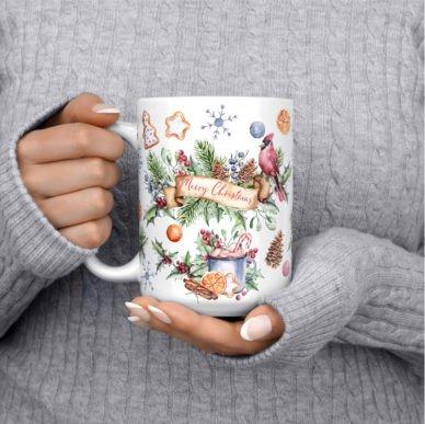 Mug Christmas Design - 11 oz, Set Of 6/4/2/1