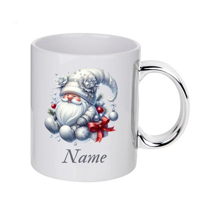 Personalised SILWER Christmas Gnomes Clipart Mug/christmas gift - 13 patterns