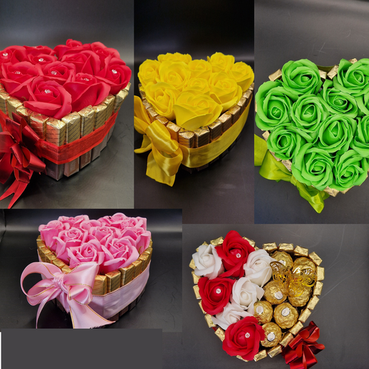 Luxury Chocolate awith Soap Flower Cake /HEART/sweet gifts