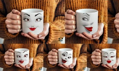 Funny Sarcastic Women Face 3D Mug