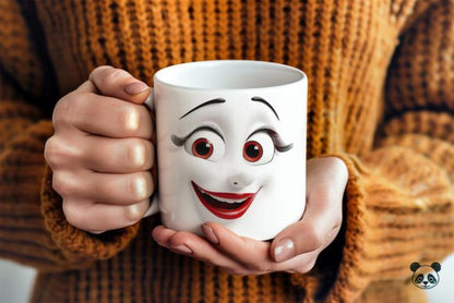 Funny Sarcastic Women Face 3D Mug