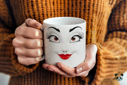 Funny Sarcastic Women Face 3D Mug