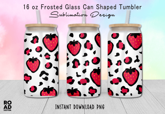 13oz Frosted Glass Tumbler - Kids and Summer Holliday design gifts 12 patterns
