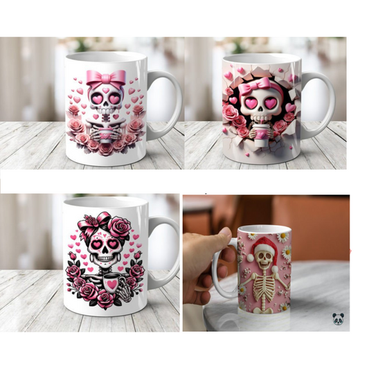 Skeleton 3D Mug Wrap Sublimation