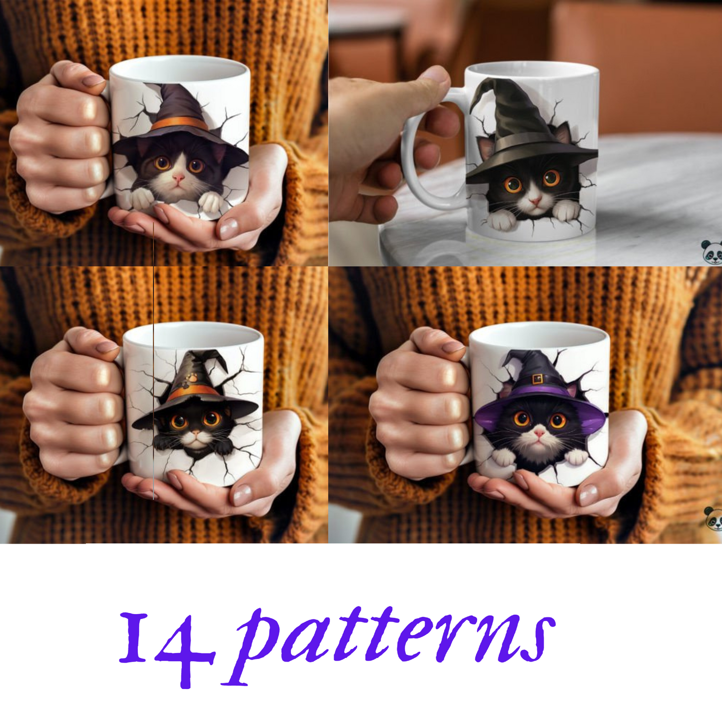 Halloween Cat 3D  Drink Coffee 3D Mug- Perfect Gift