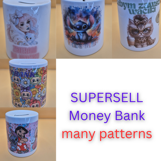 Personalised Money Box Piggy Bank Stitch, Labubu Disney ....