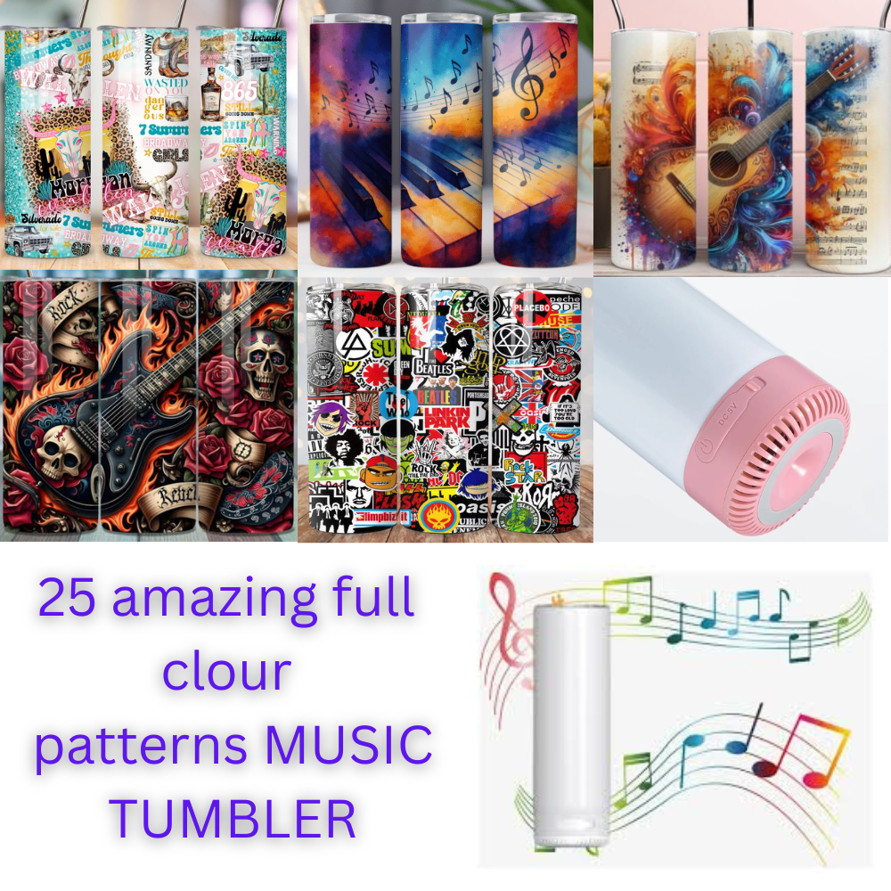 🎵✨ Bluetooth Music Tumbler 20 oz – Colorful, Stylish, and Packed with Fun! ✨🎵