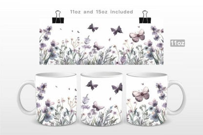 Watercolor Butterfly Mug Sublimation