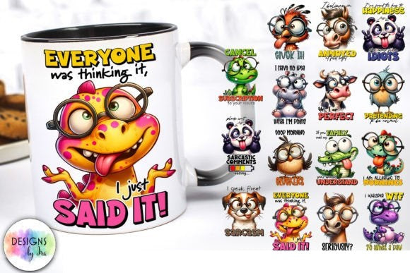 Funny Sarcastic Mug Sublimation 15 patterns