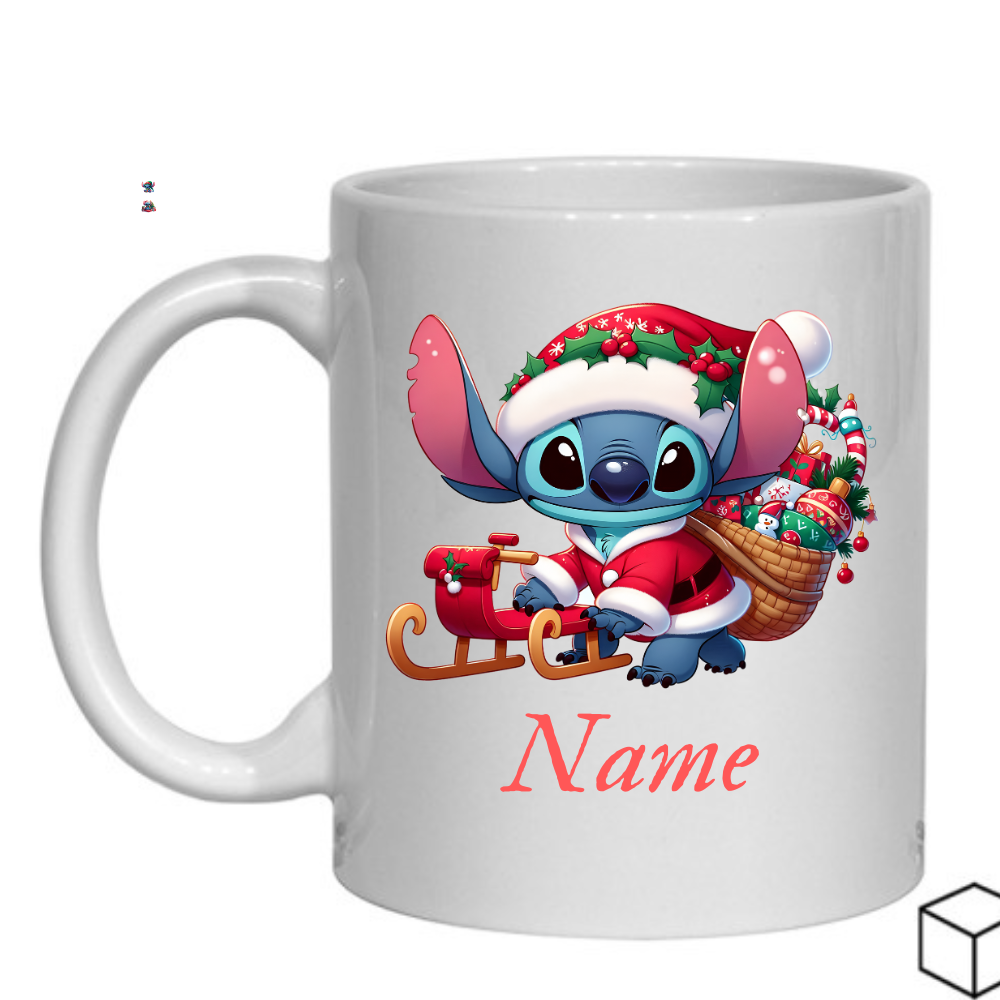 Personalised Magical Stitch Secret Santa Gift, Personalised Mug, Name Mug Gift