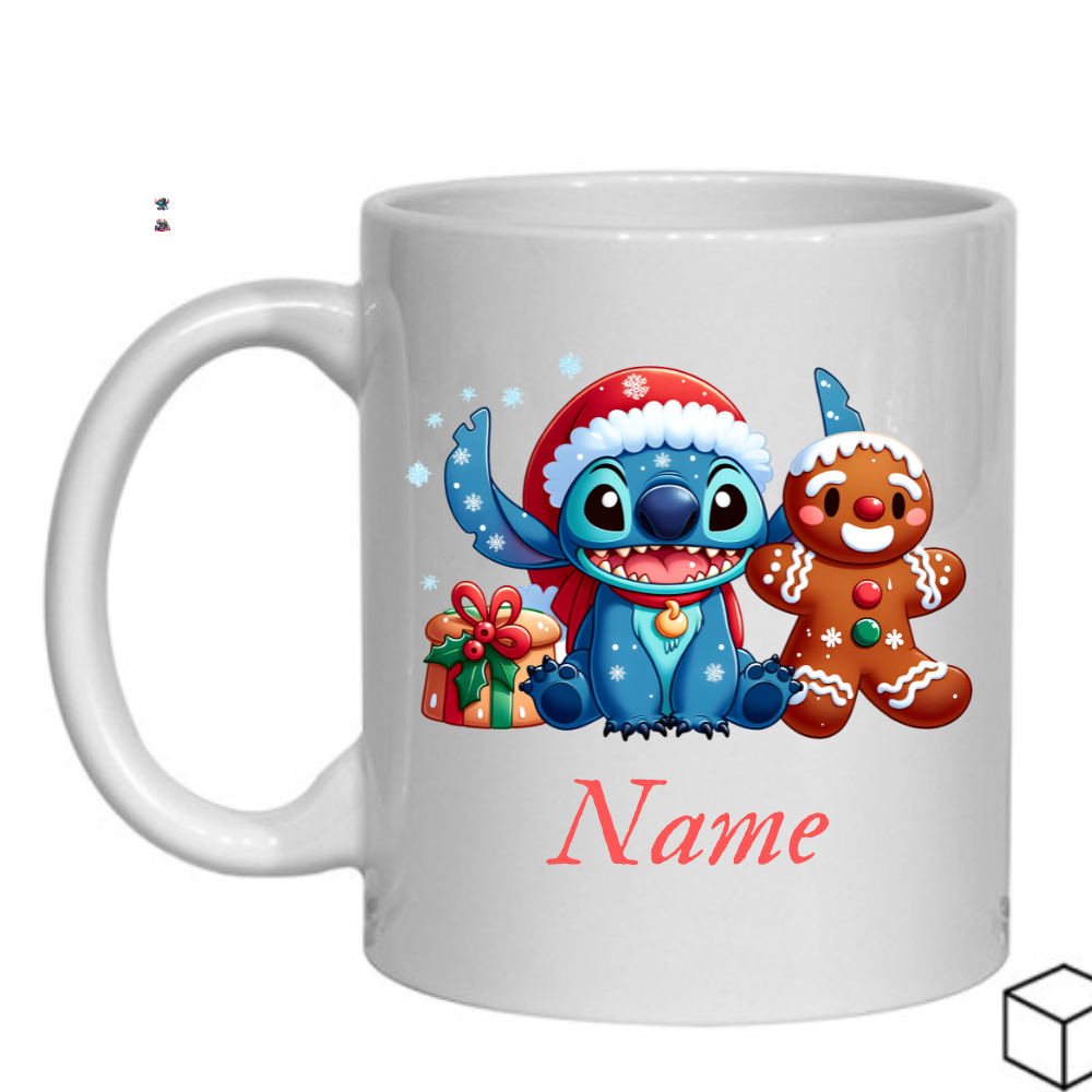 Personalised Magical Stitch Secret Santa Gift, Personalised Mug, Name Mug Gift