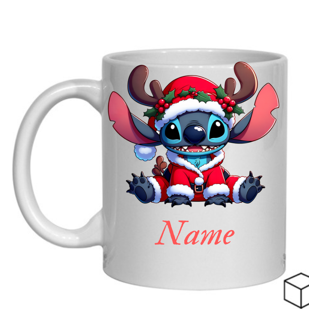 Personalised Magical Stitch Secret Santa Gift, Personalised Mug, Name Mug Gift