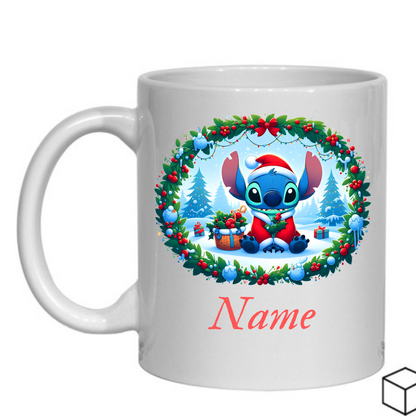 Personalised Magical Stitch Secret Santa Gift, Personalised Mug, Name Mug Gift