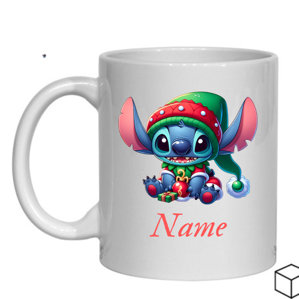 Personalised Magical Stitch Secret Santa Gift, Personalised Mug, Name Mug Gift