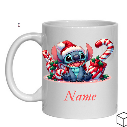 Personalised Magical Stitch Secret Santa Gift, Personalised Mug, Name Mug Gift