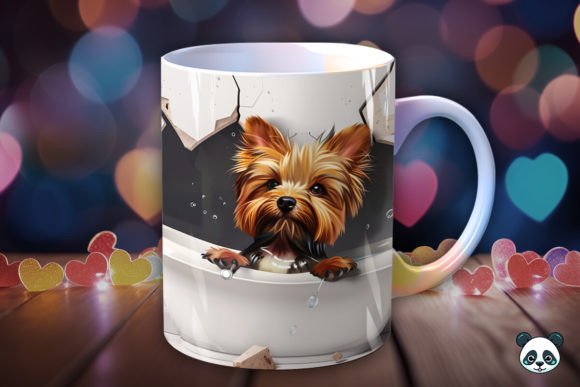 Dogs Bathing 3D Mug Novelty Gift Xmas Idea for pet lovers him or her