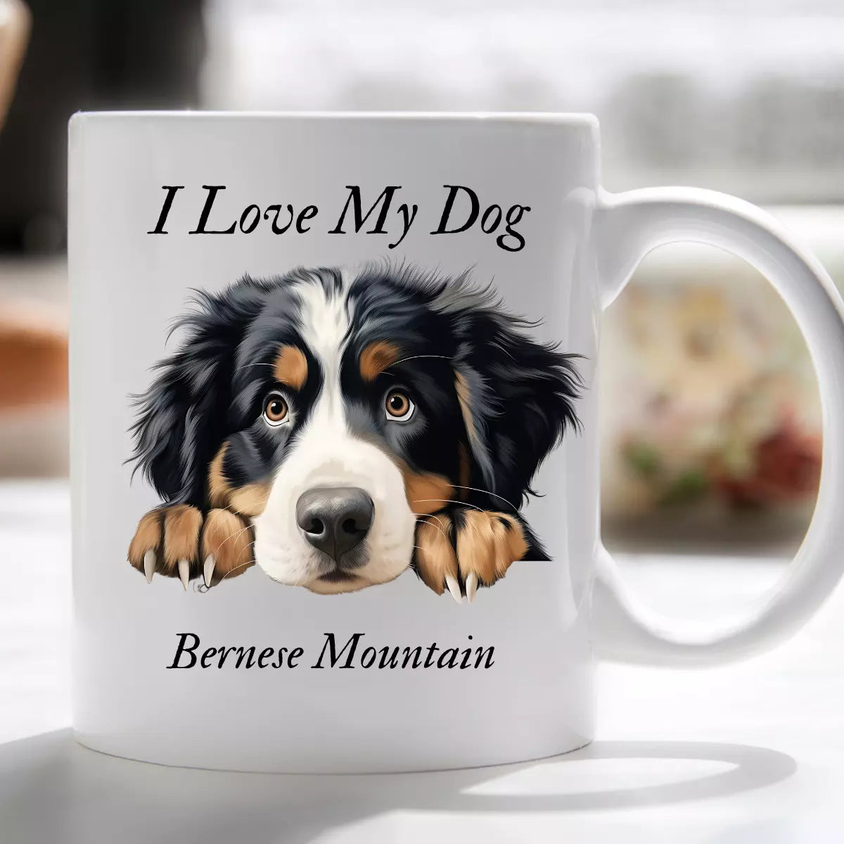 I Love My Peeking Dog Mug Novelty Gift Xmas Idea for pet lovers him or her