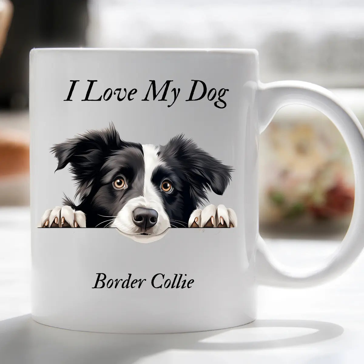 I Love My Peeking Dog Mug Novelty Gift Xmas Idea for pet lovers him or her