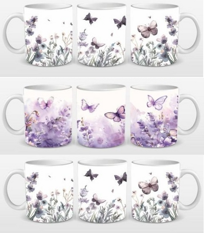 Watercolor Butterfly Mug Sublimation