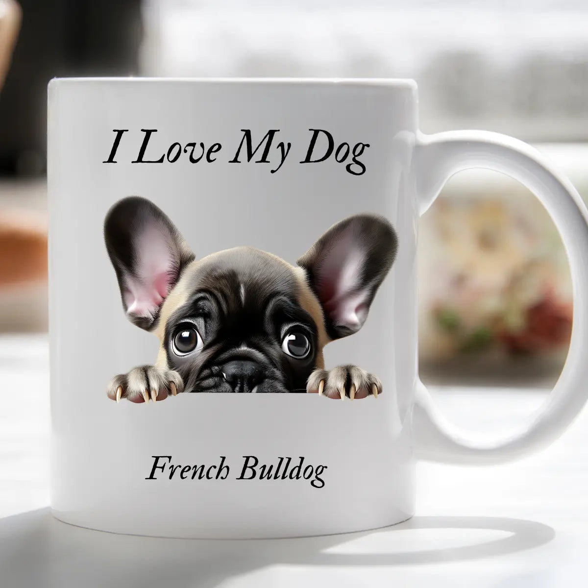 I Love My Peeking Dog Mug Novelty Gift Xmas Idea for pet lovers him or her