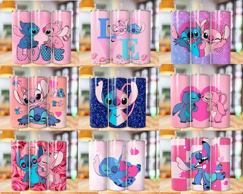 Personalised  Tumbler Stitch  Water Bottle, Insulated Flask & Straw, Stainless Steel Drinkware keep hot and cold drinks 19 amazing   patterns to choice
