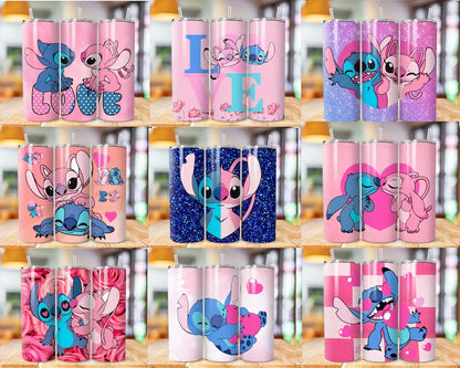 Personalised  Tumbler Stitch  Water Bottle, Insulated Flask & Straw, Stainless Steel Drinkware keep hot and cold drinks 19 amazing   patterns to choice
