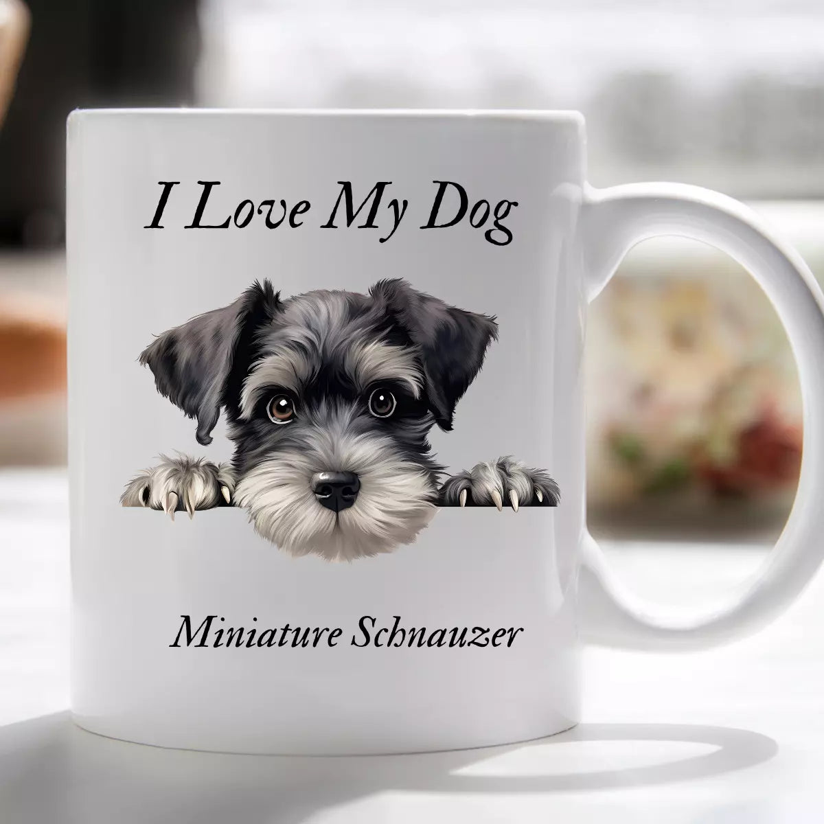 I Love My Peeking Dog Mug Novelty Gift Xmas Idea for pet lovers him or her