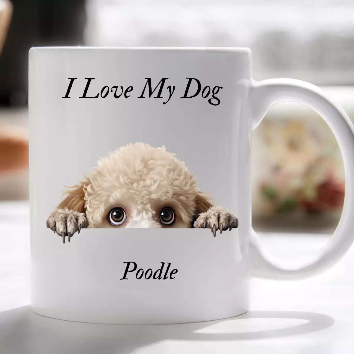 I Love My Peeking Dog Mug Novelty Gift Xmas Idea for pet lovers him or her