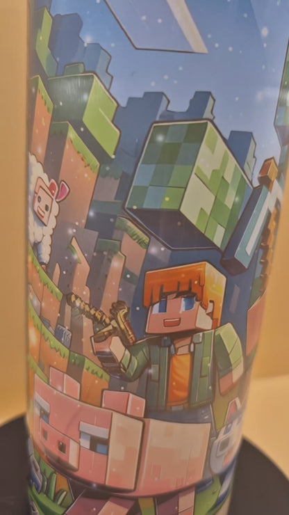 20 Game MINECRAFT Characters to choice Tumbler 600 ml hot and cold drinks