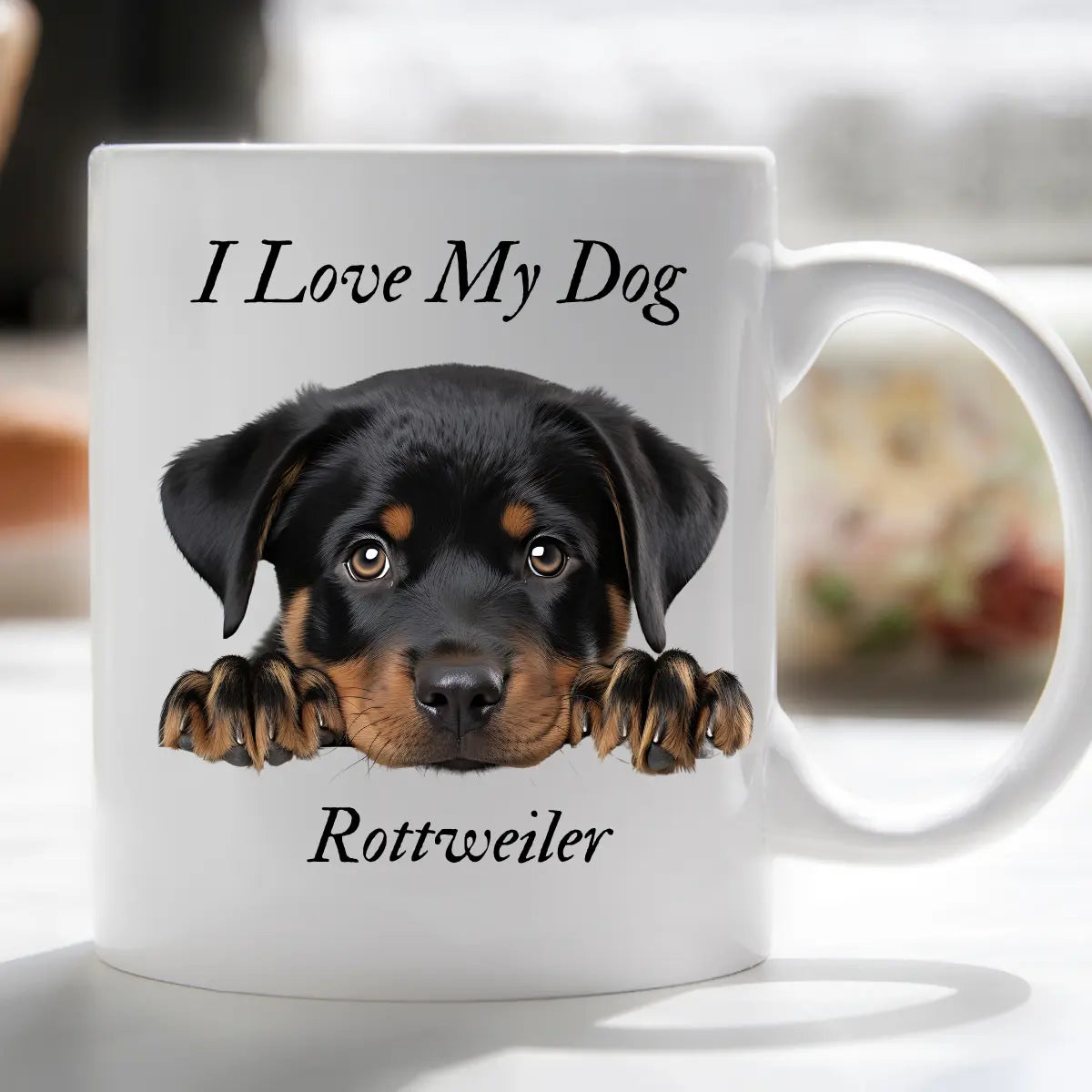 I Love My Peeking Dog Mug Novelty Gift Xmas Idea for pet lovers him or her