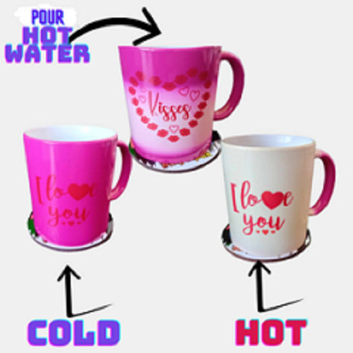 Personalized Magic Mug PINK - your picture or txt