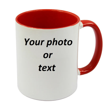 Personalized Colour  Mug red- your picture or txt