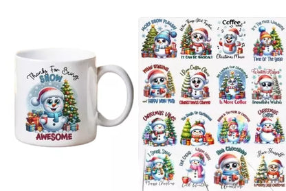 CHRISTMAS Funny Snowman Mug Sublimation Xmas Mug Gift