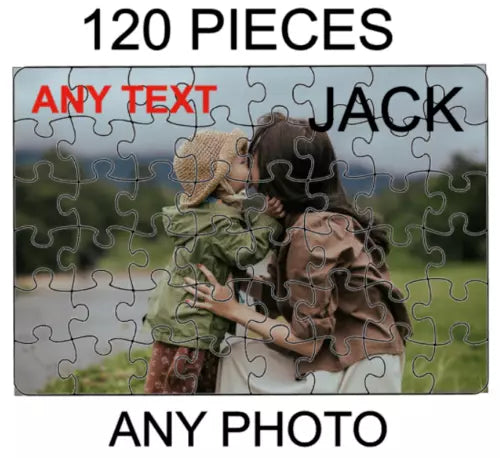 Personalised A4 Photo Puzzle/Jigsaw- Add Any Photo/Text- Custom Photo on Jigsaw