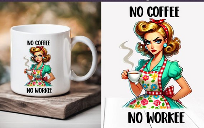 Sarcastic Coffee Mug – Retro Housewife Vibes, Maximum Sass