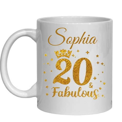 20th Birthday Day Mug Sublimation Coaster Sublimation /perfect for a gift