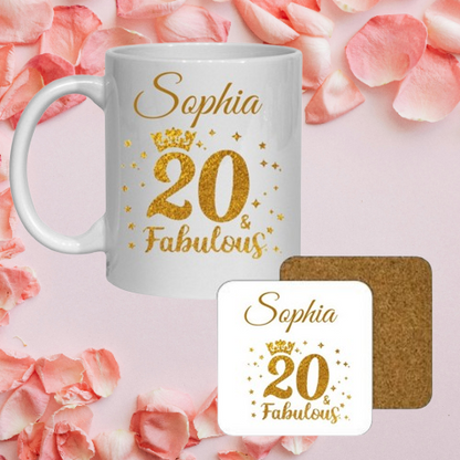 20th Birthday Day Mug Sublimation Coaster Sublimation /perfect for a gift