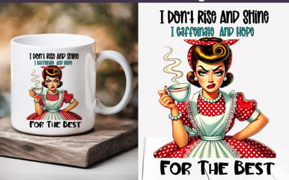 Sarcastic Coffee Mug – Retro Housewife Vibes, Maximum Sass